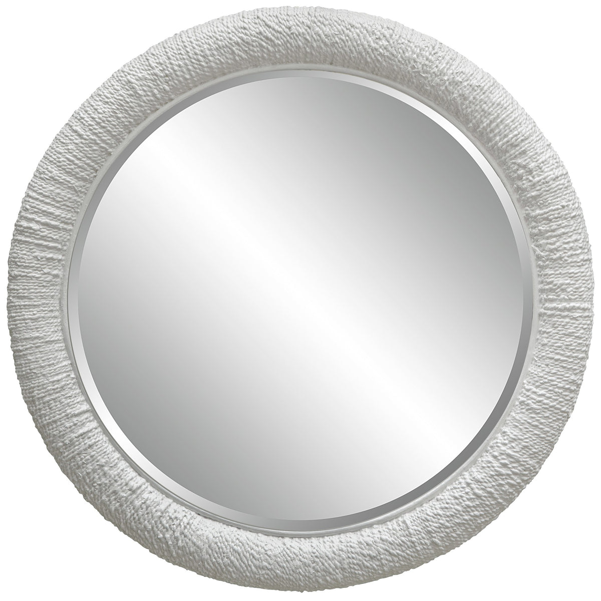 Mariner White Round Mirror