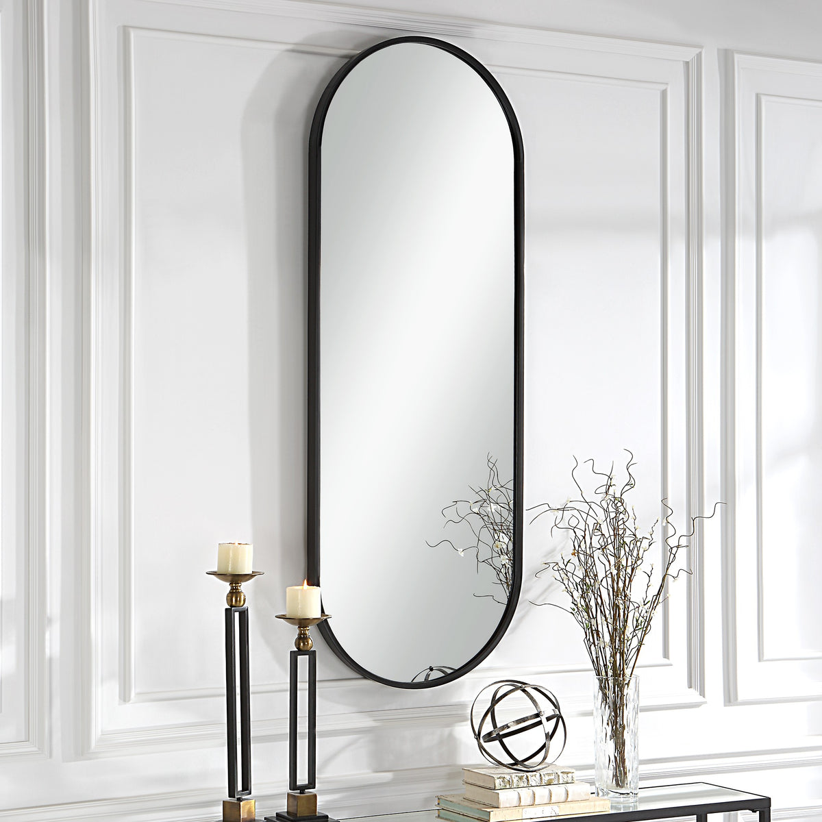 Varina Tall Mirror – Black