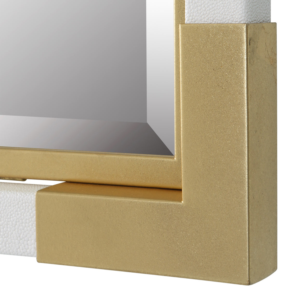 Malik White and Gold Mirror