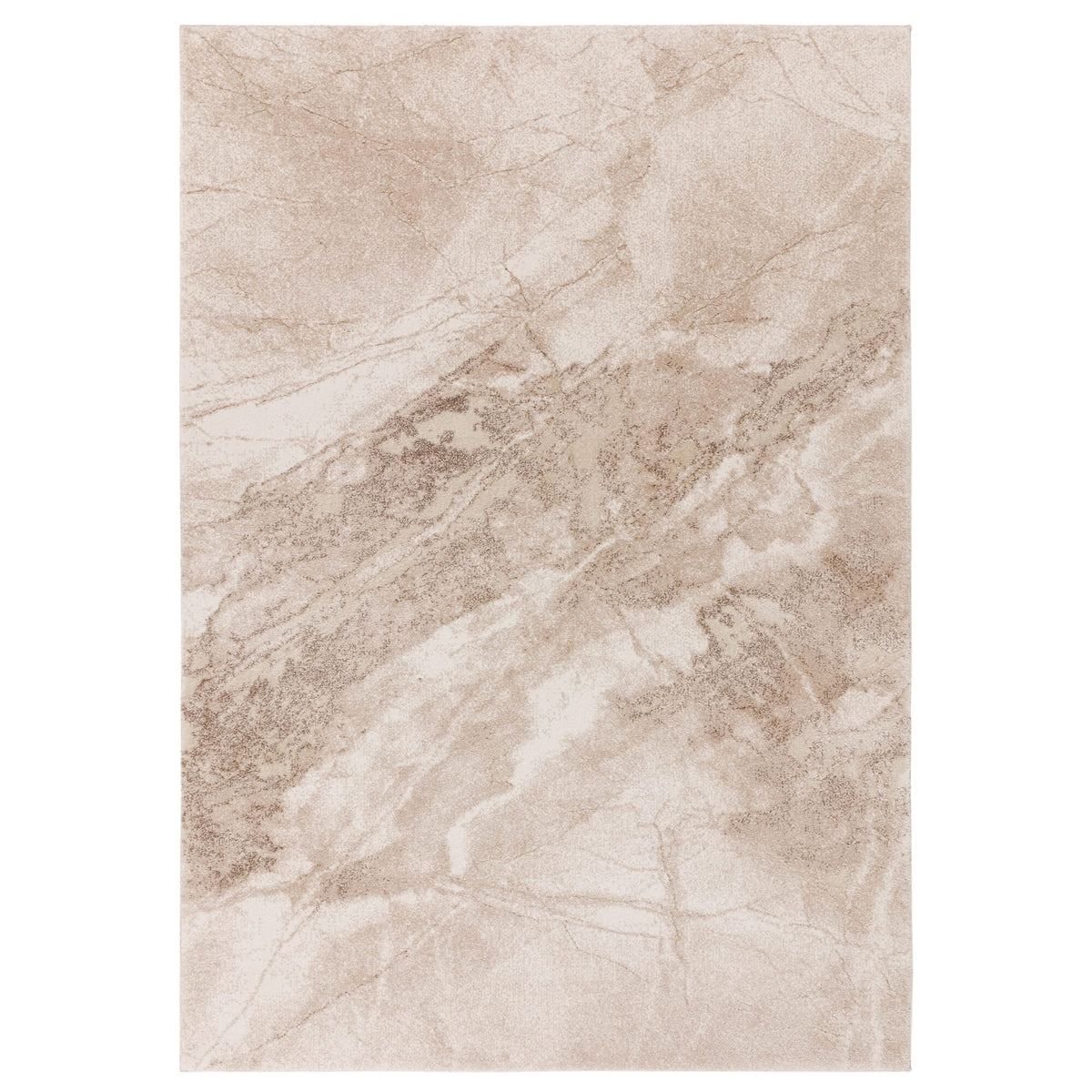 Mirage Haze Beige rug shown on a white background, full view