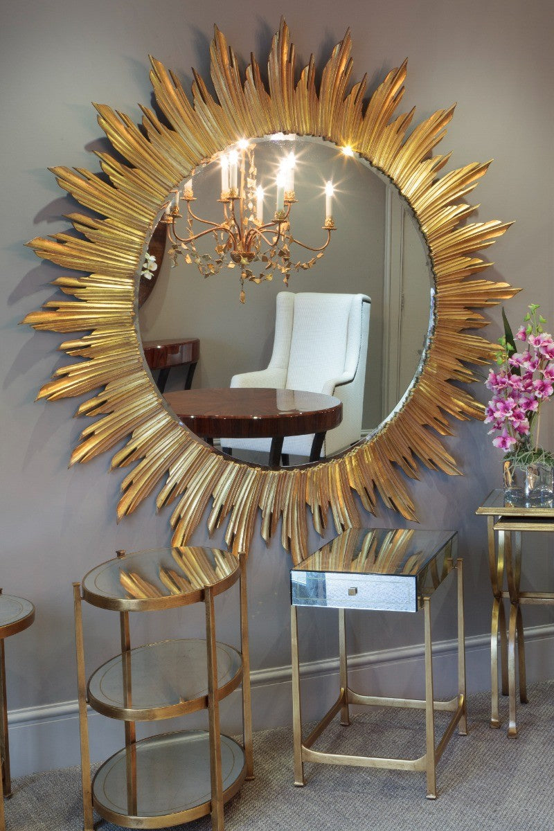 Small Oval Side Table Contemporary Three-Tier – Gilded