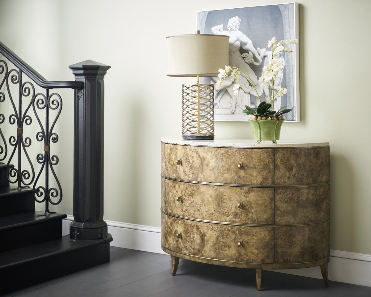 Hamilton Demilune Chest – Marble Top