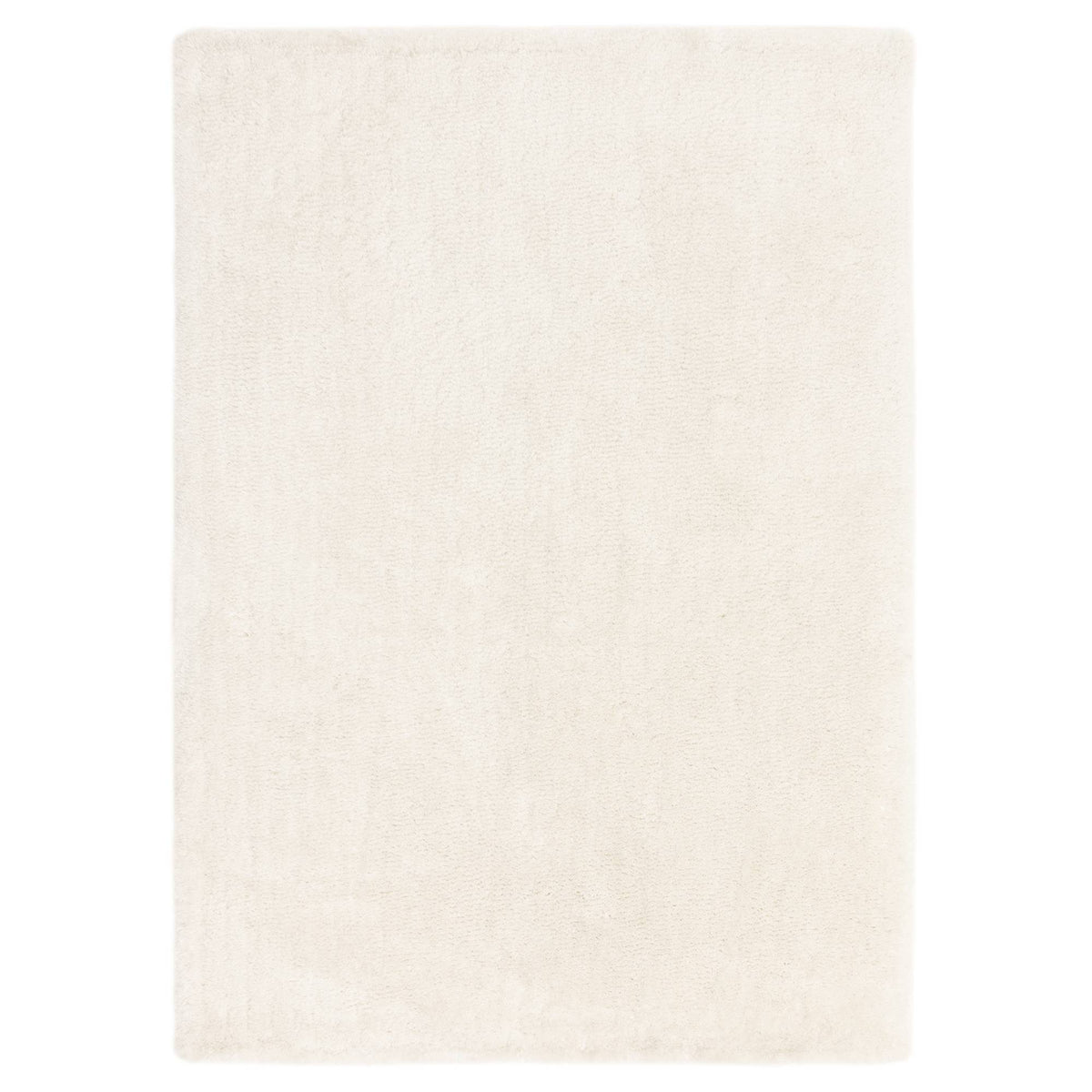 Opulence Ivory rug on a white background showing dense shaggy pile