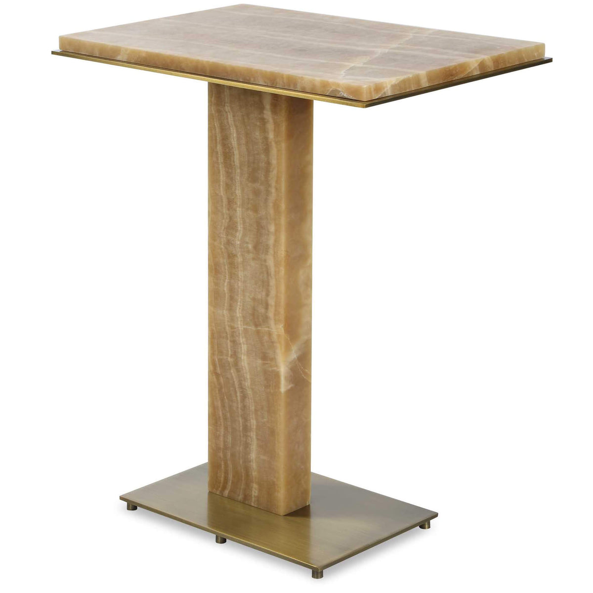 Overhang Accent Table – Latte Onyx