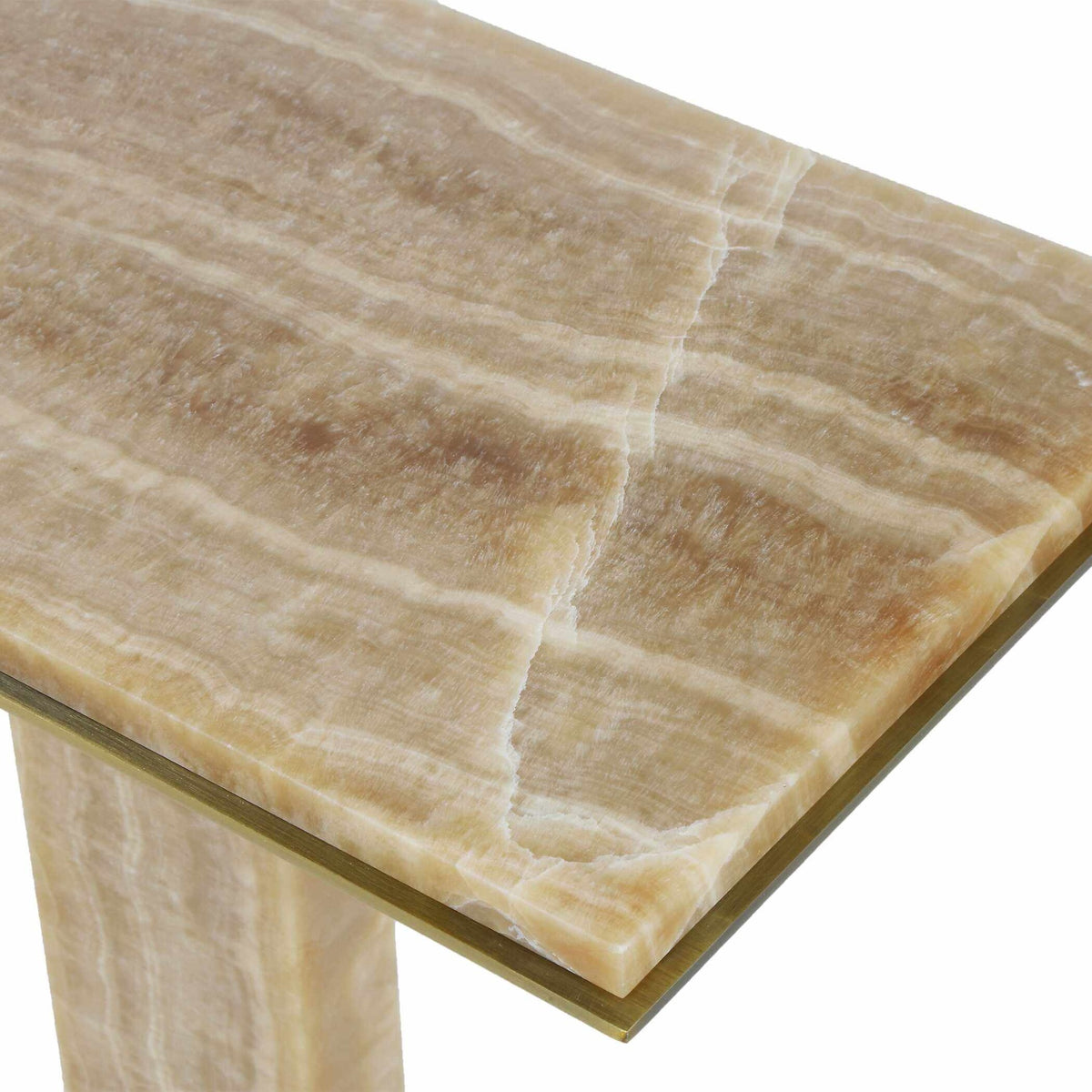 Overhang Accent Table – Latte Onyx