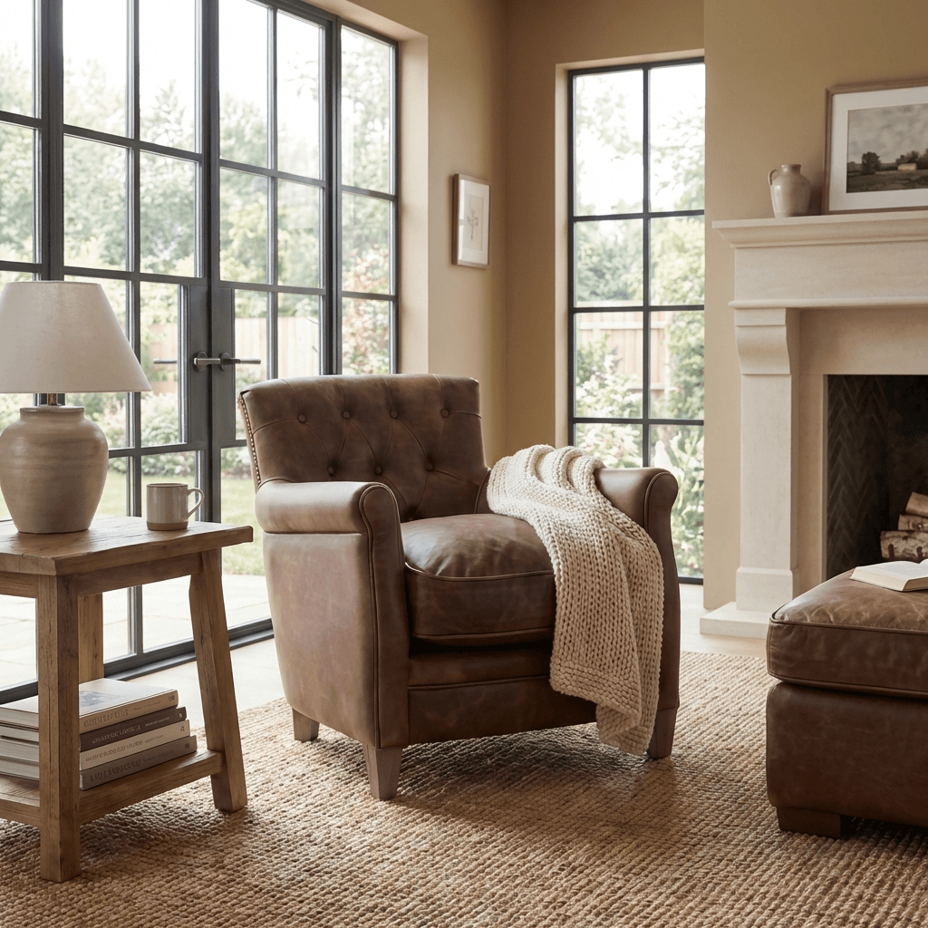 Oxford Club Chair – Chocolate Leather