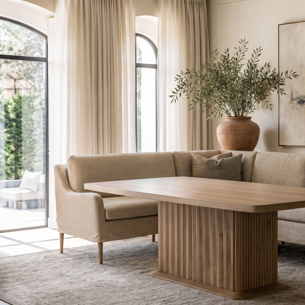 Pensham Upholstered Bench – Small Group