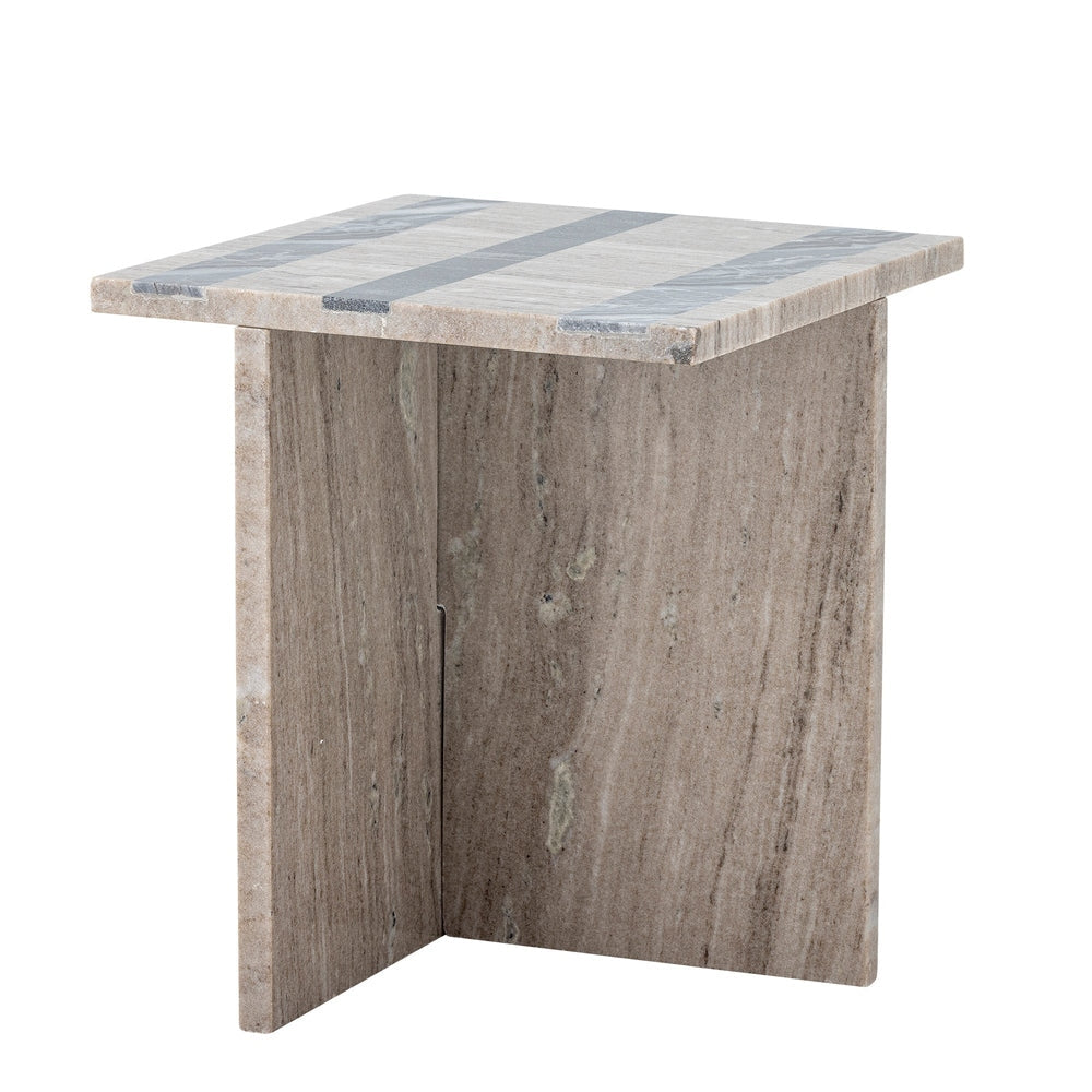 Clea Side Table - Brown Marble