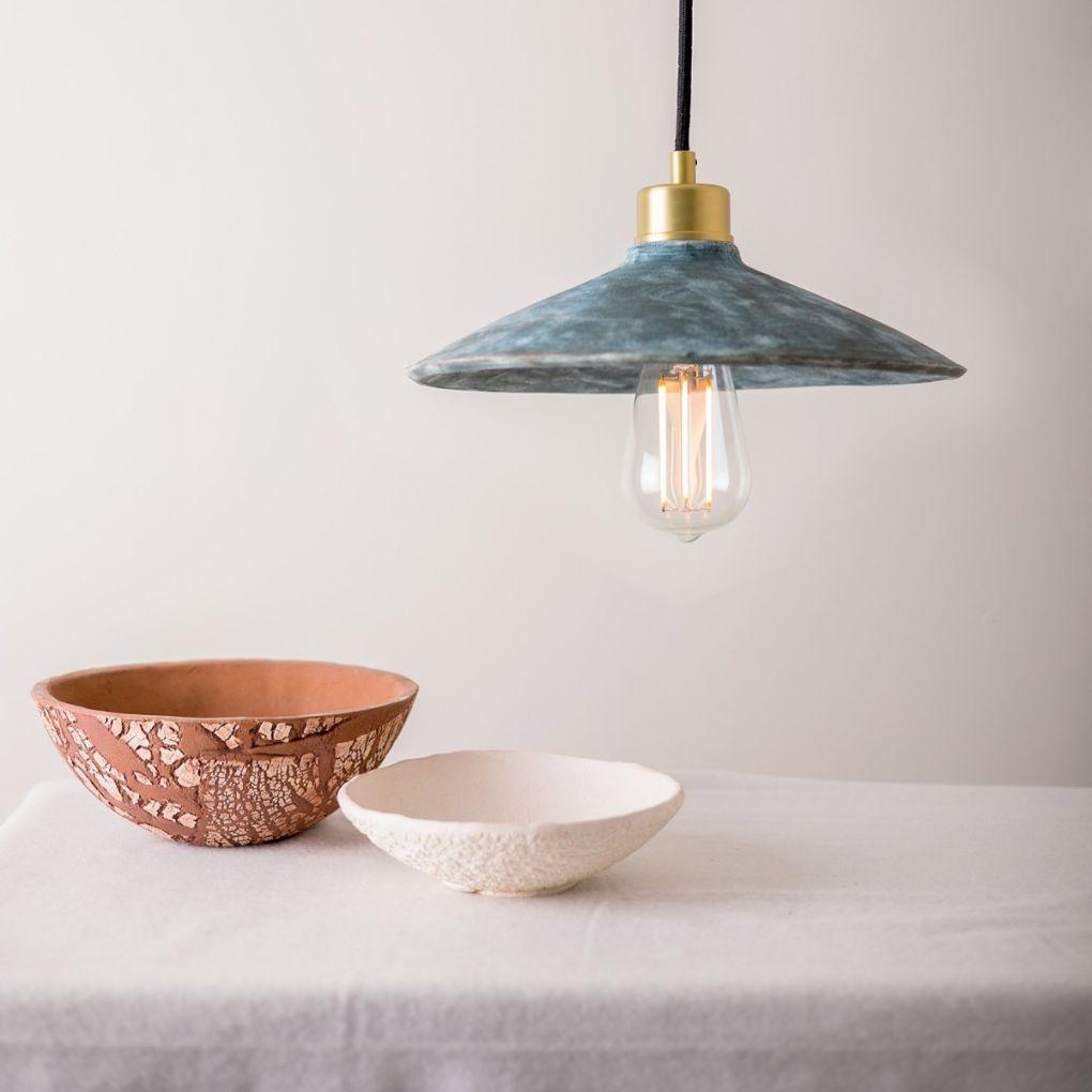 Pyrus Organic Ceramic Pendant Light - Blue Earth - Mullan Lighting