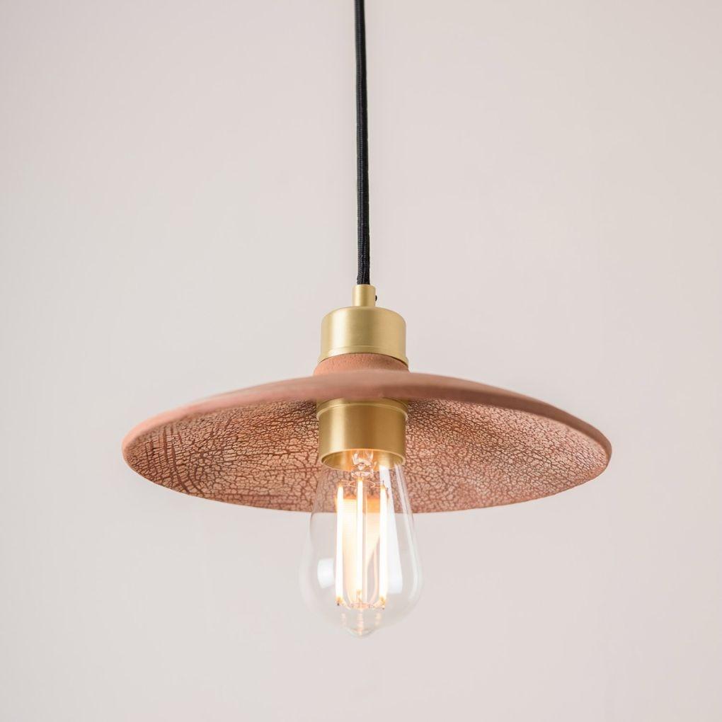 Pyrus Organic Ceramic Pendant Light - Red Iron - Mullan Lighting
