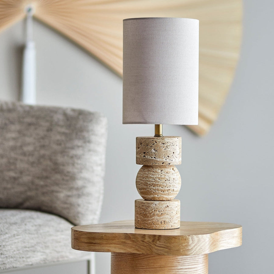 Marci Travertine Table Lamp
