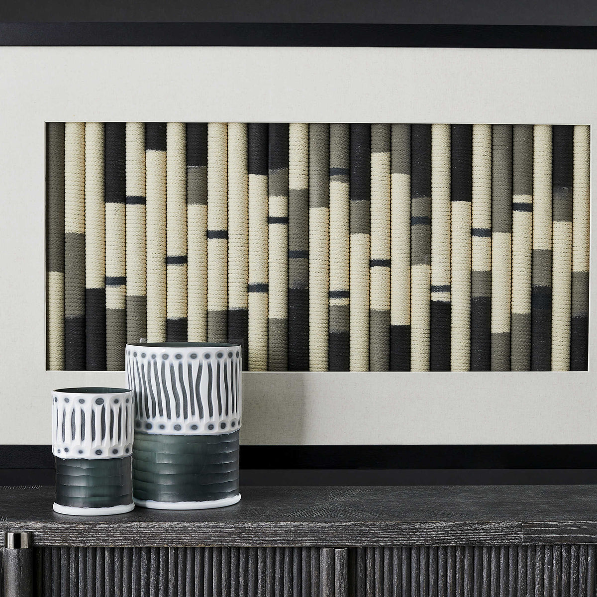 Flaxen Scroll Shadow Box