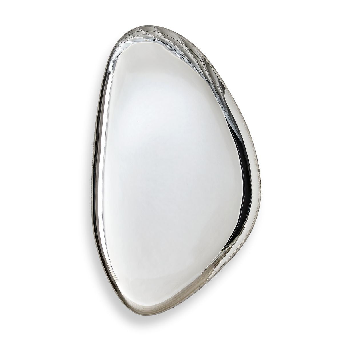Jelly Bean Wall Sculpture – Medium Silver