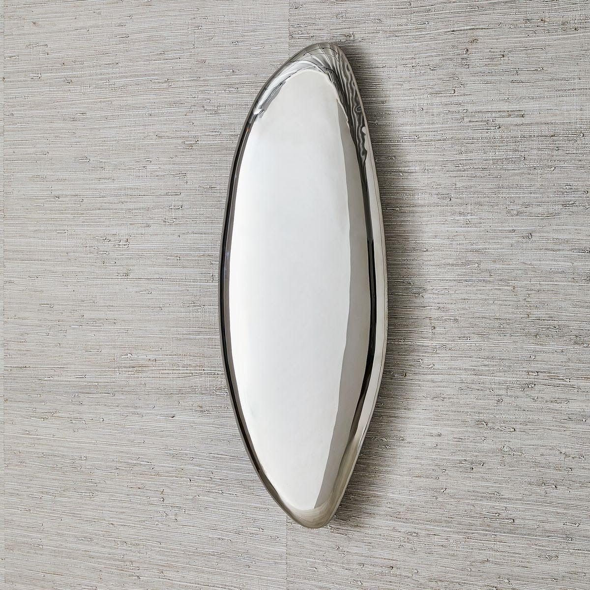 Jelly Bean Wall Sculpture – Large Silver