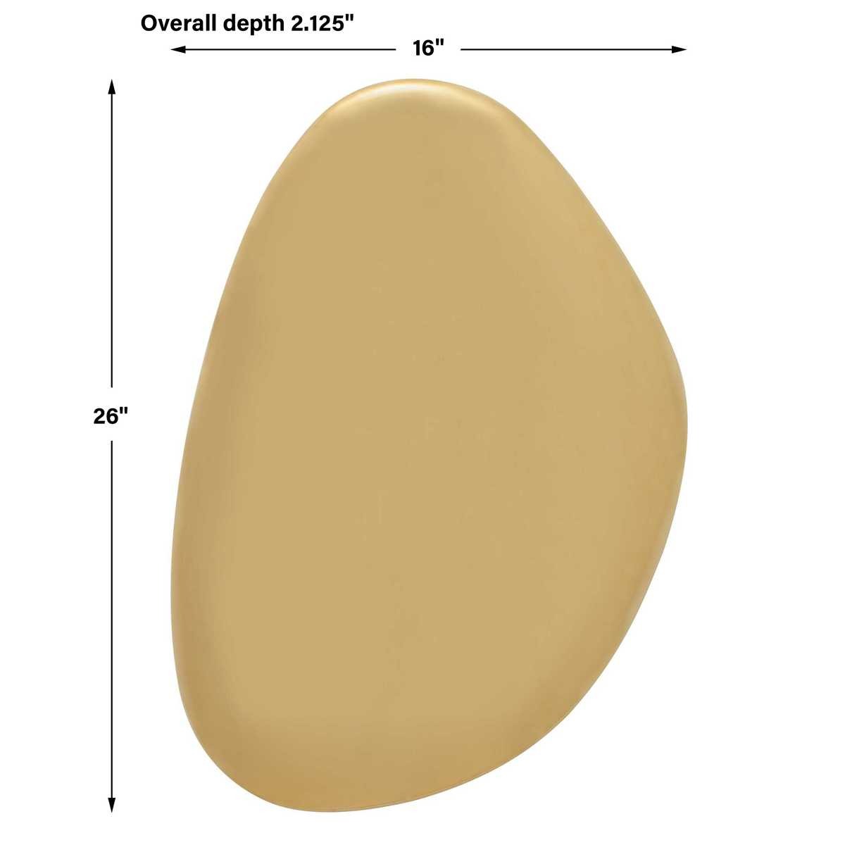 Jelly Bean Wall Sculpture – Medium Gold