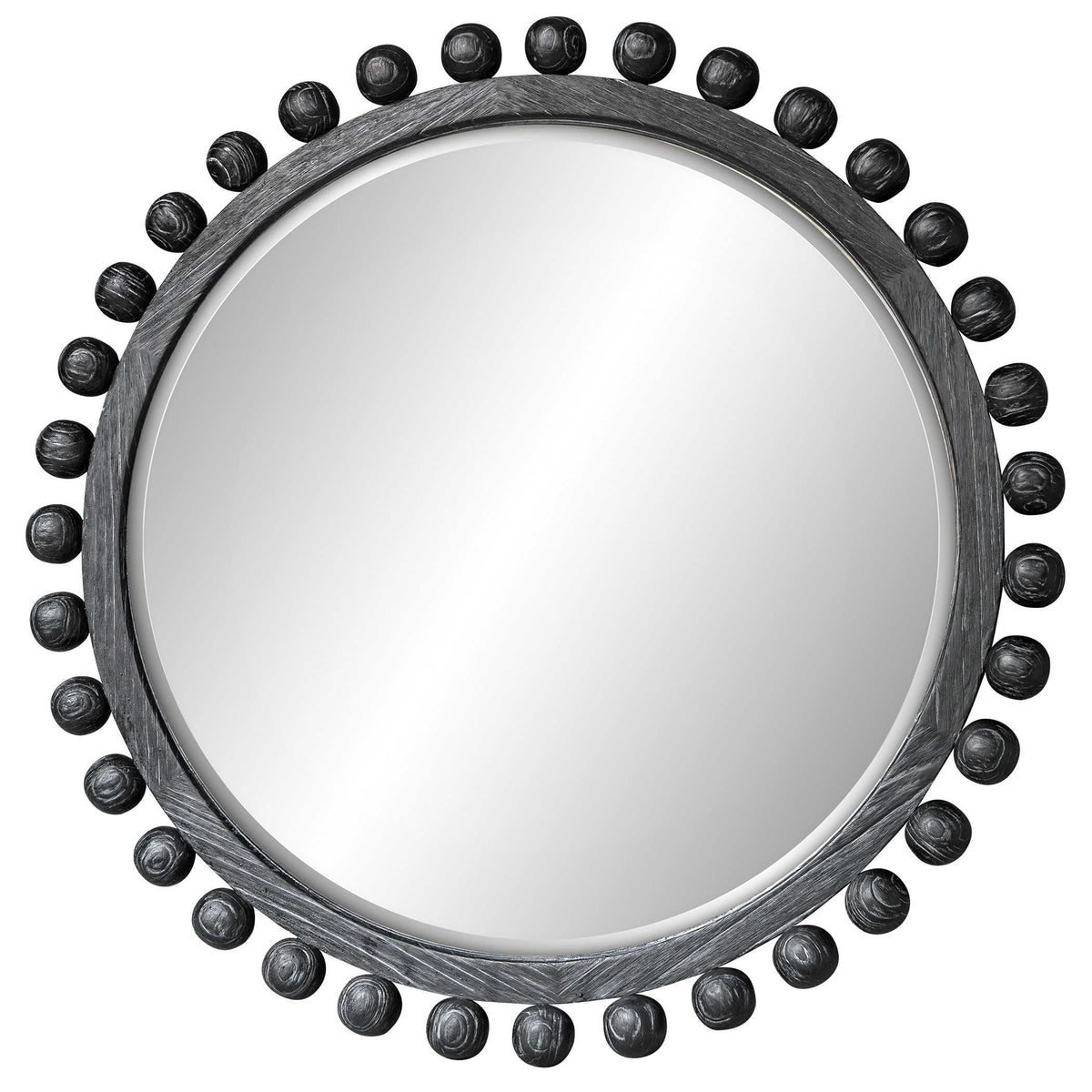 Brianza Round Mirror – Ebony 127cm
