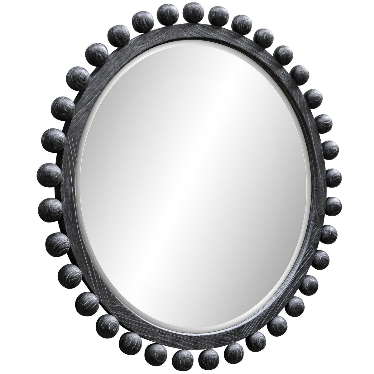 Brianza Round Mirror – Ebony 127cm