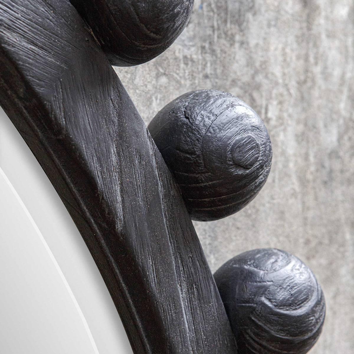 Brianza Round Mirror – Ebony 127cm