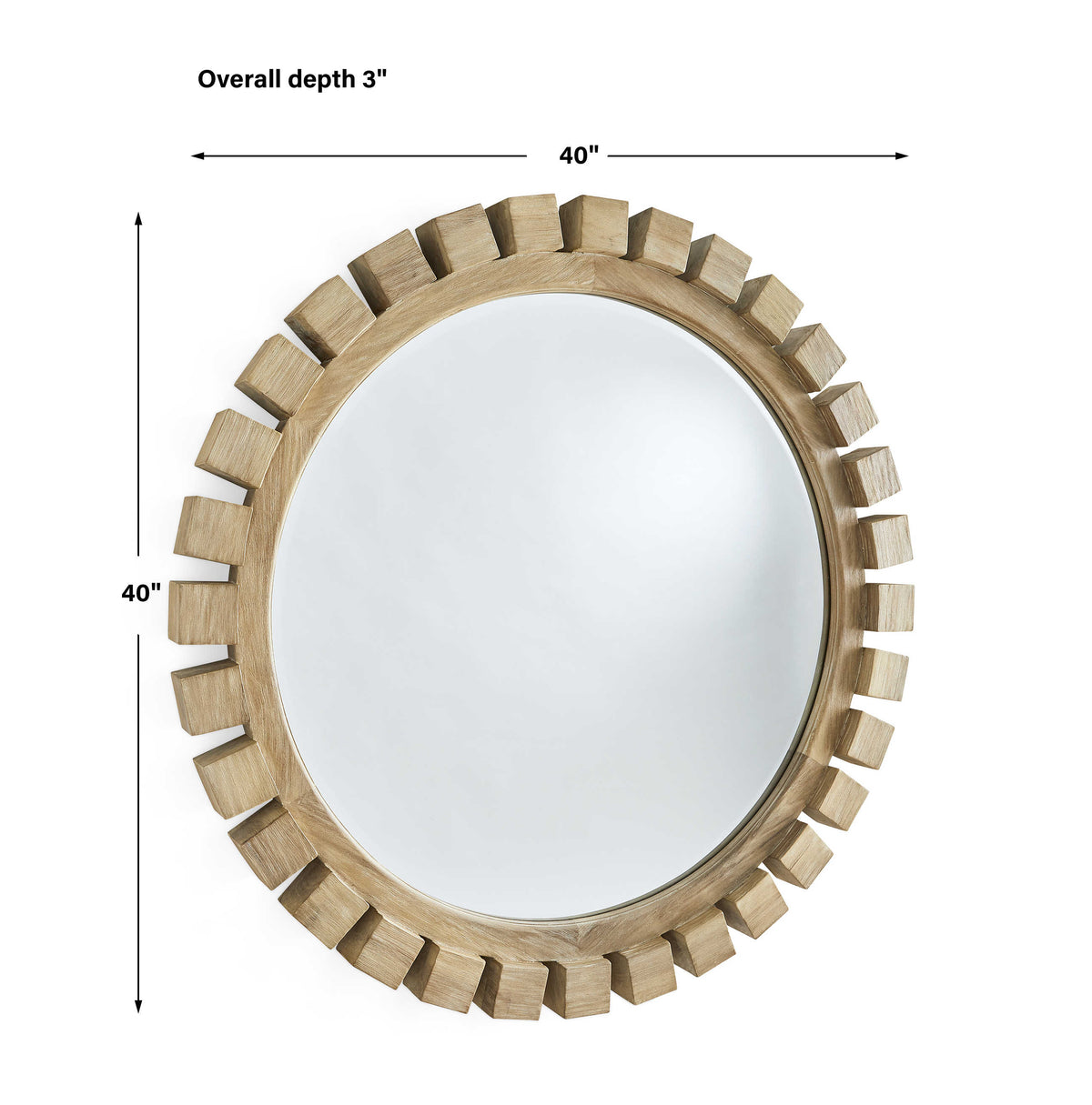 Around The Block Round Mirror – Natural