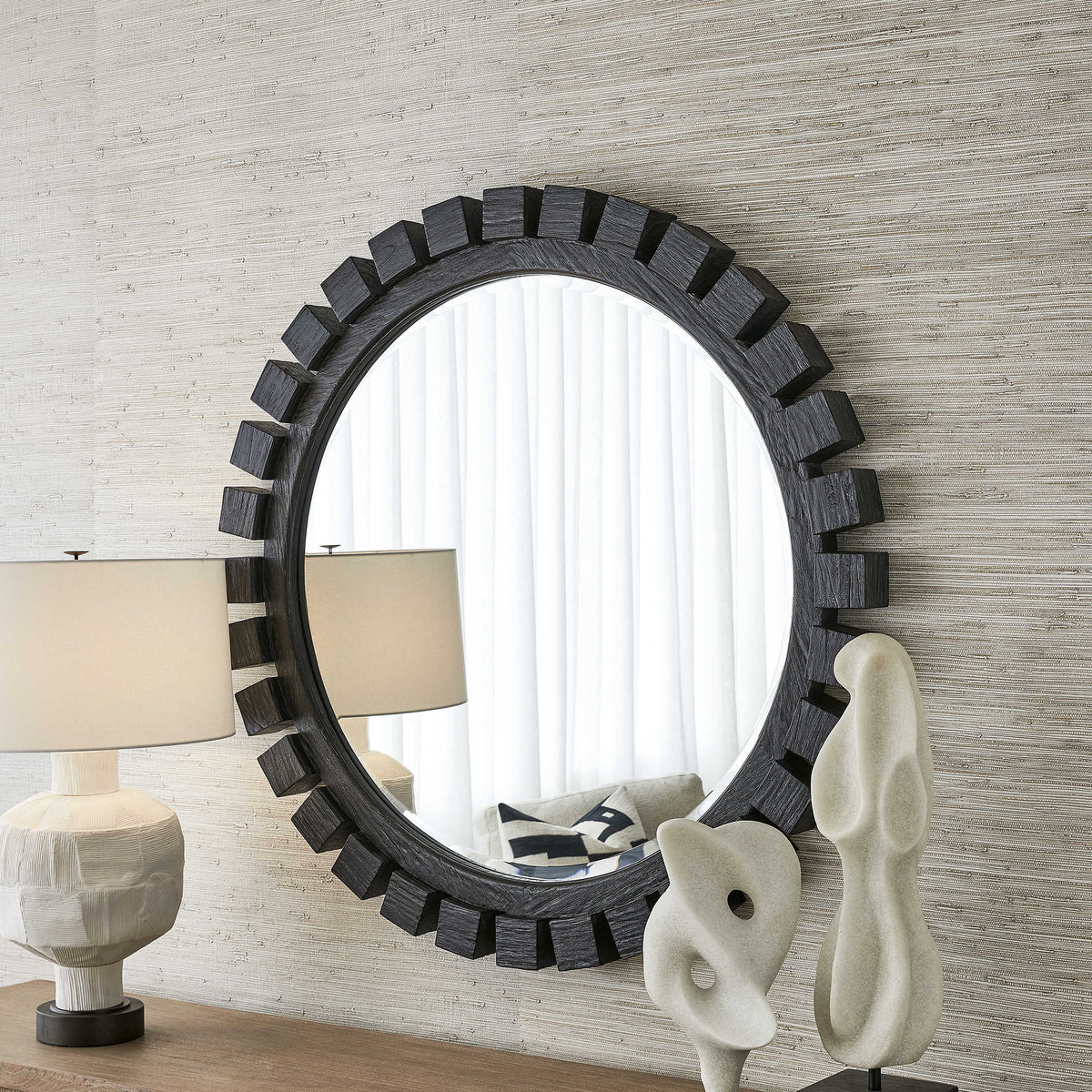 Around The Block Mirror – Ebony