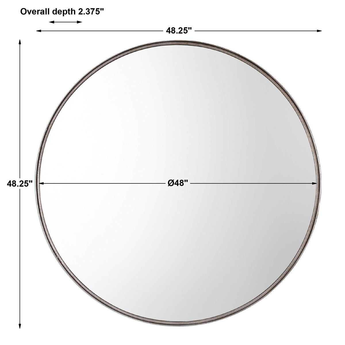 Agoura Round Mirror – Silver
