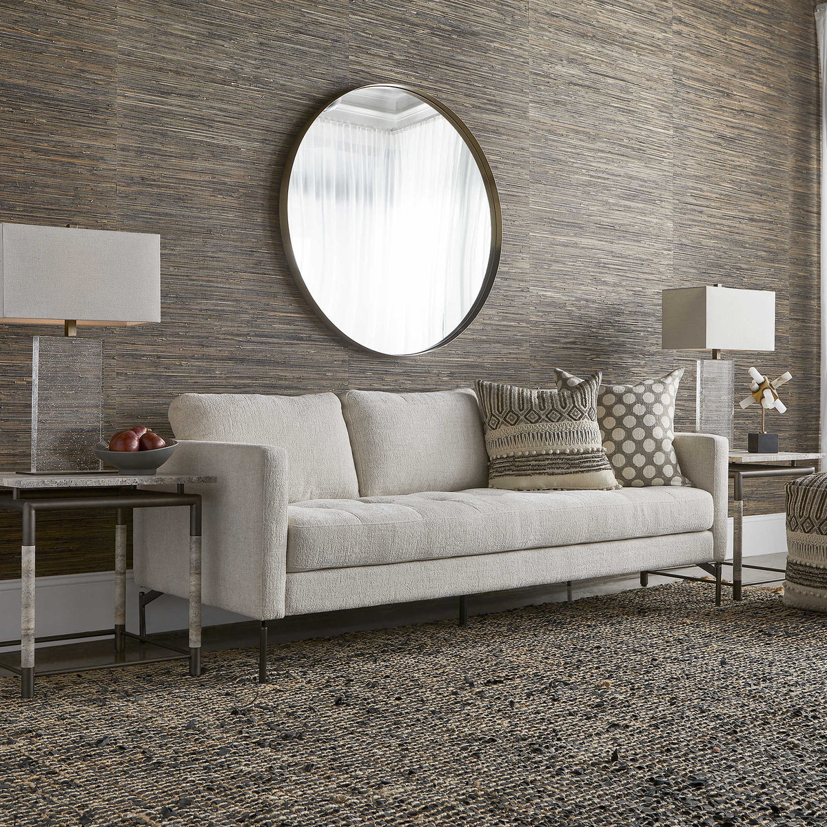 Padria Round Mirror – 102cm Brass