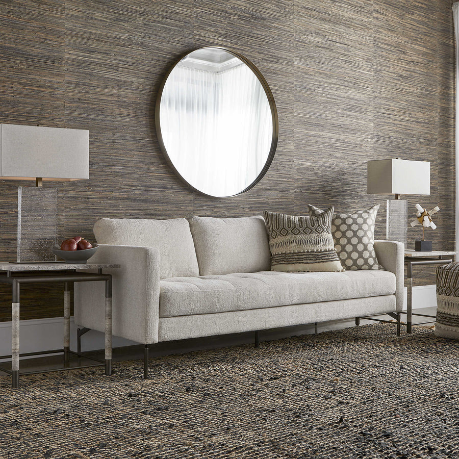 Padria Round Mirror – 102cm Brass