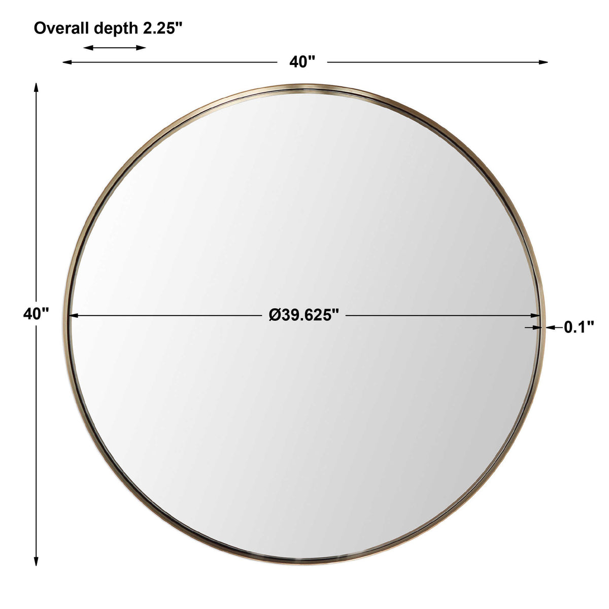 Padria Round Mirror – 102cm Brass