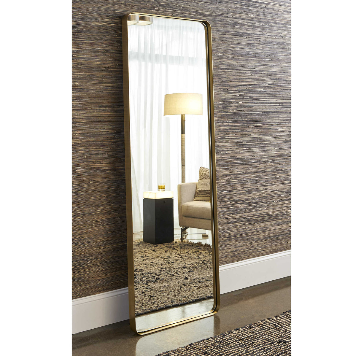 Padria Leaner Mirror – Brass
