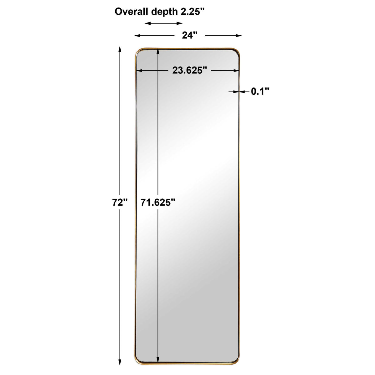 Padria Leaner Mirror – Brass