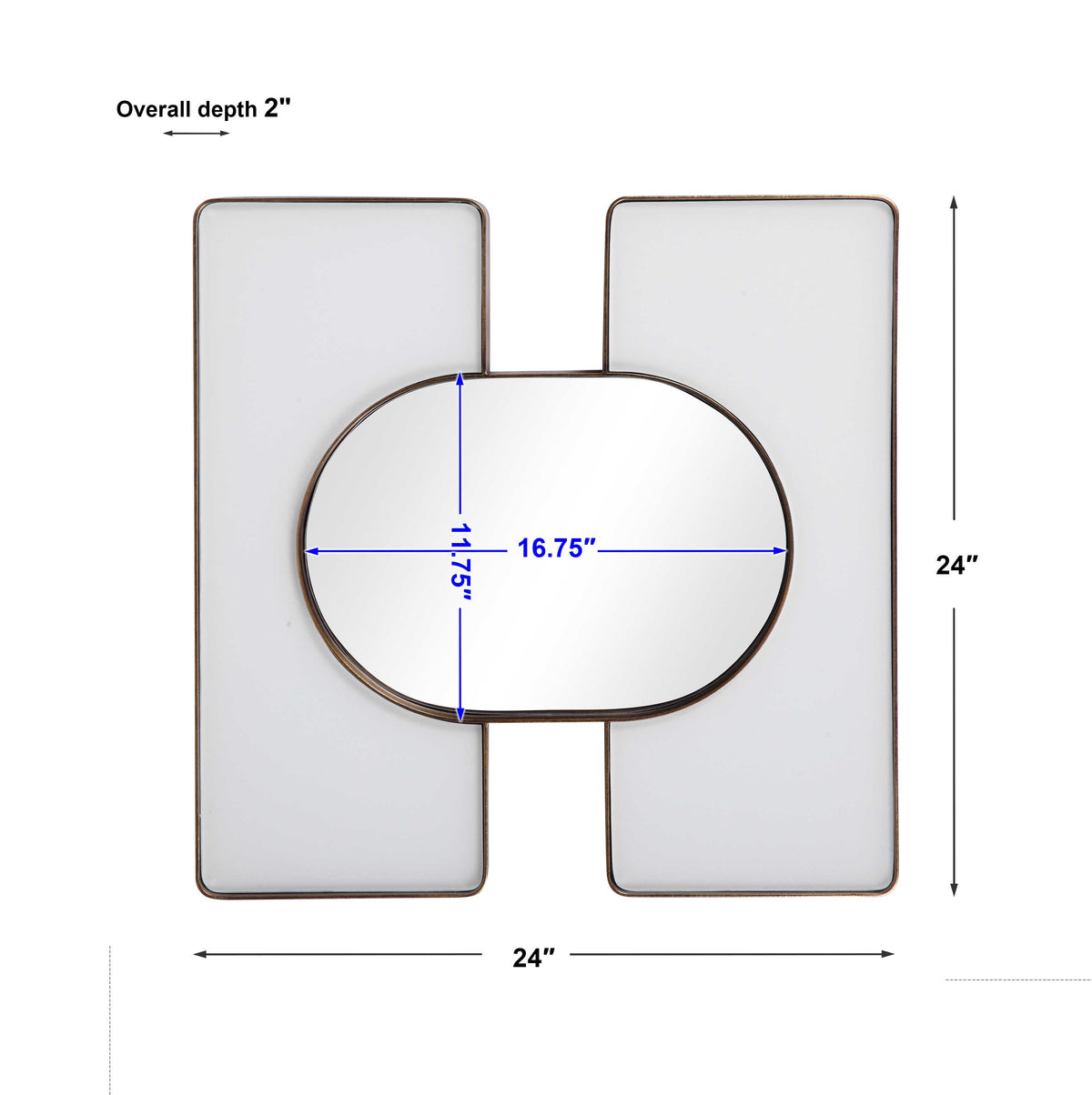 Embrace Square Mirror – White
