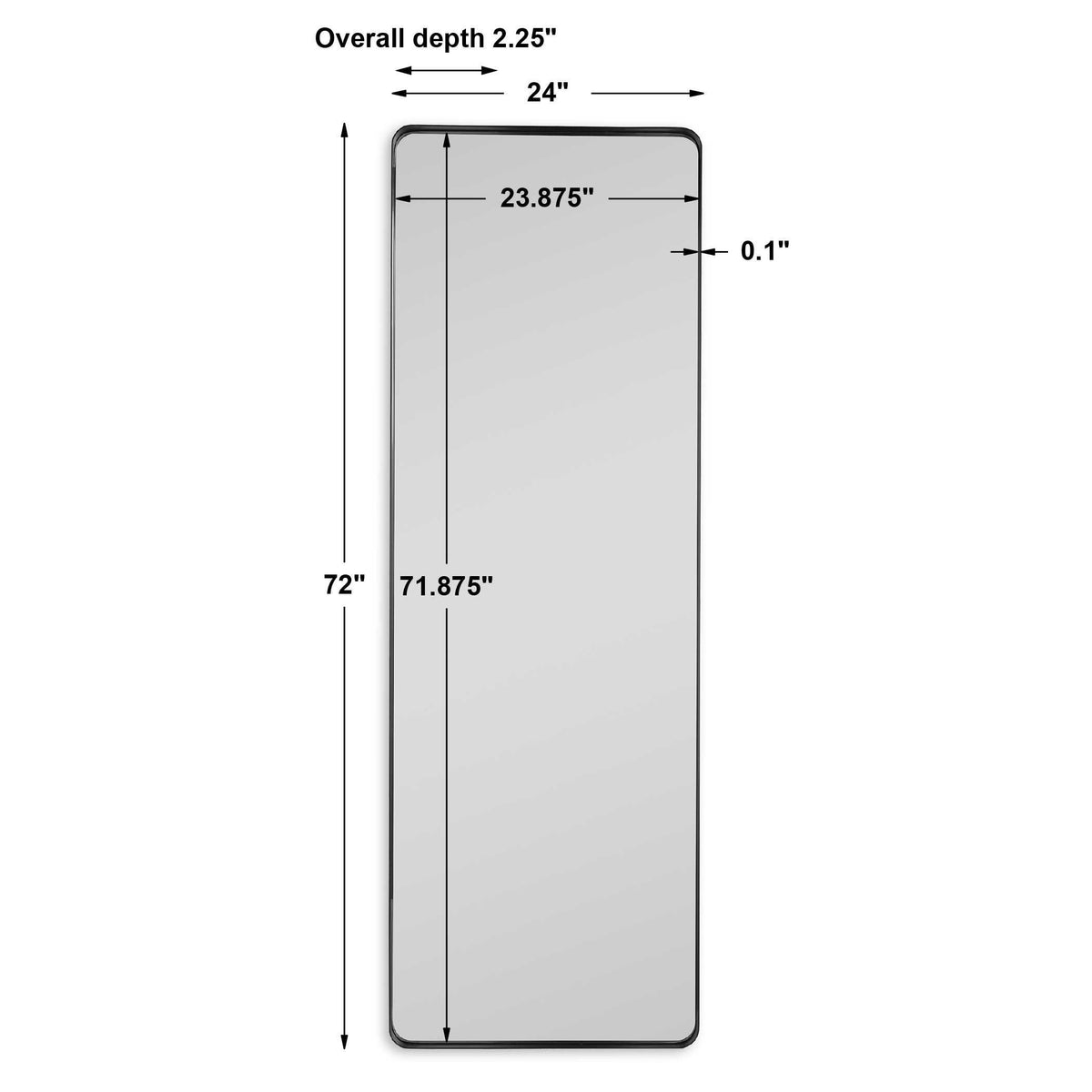 Padria Leaner Mirror – Black