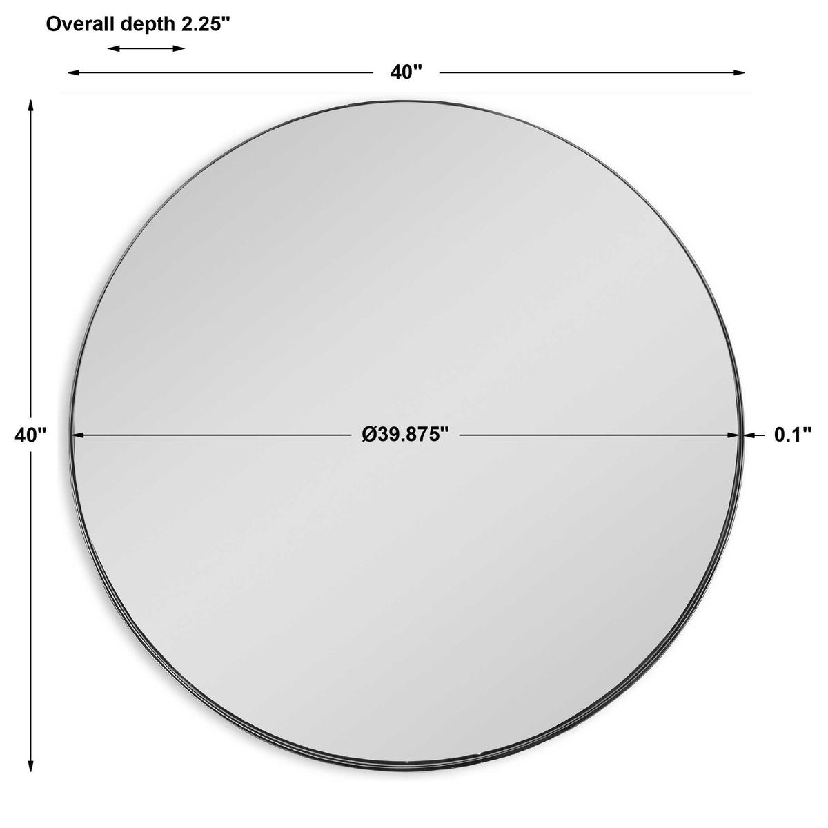 Padria Round Mirror – 102cm Nickel