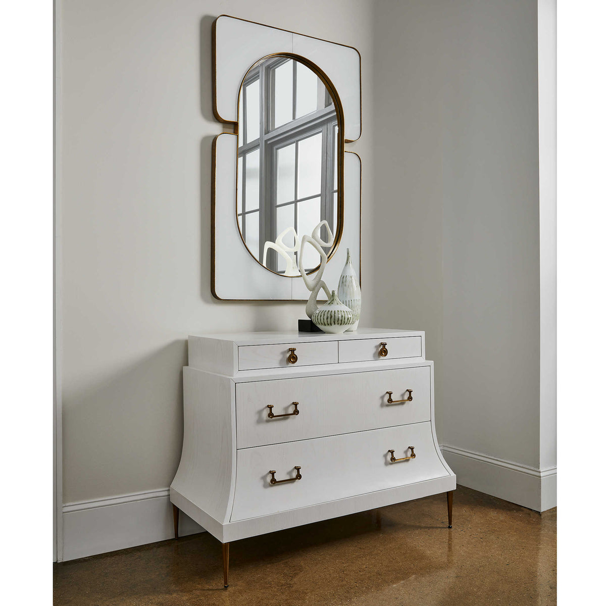 Embrace Oval Mirror – White