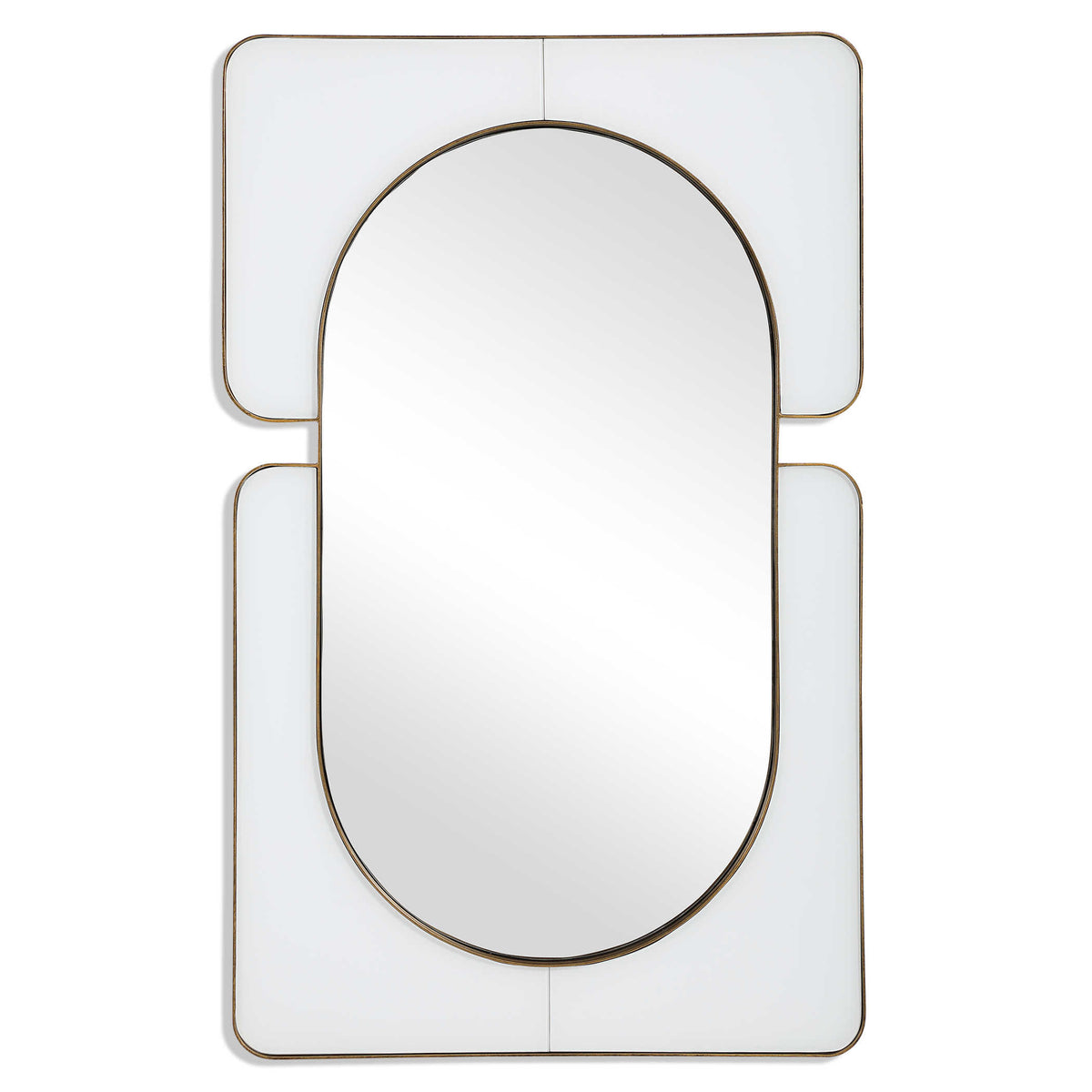 Embrace Oval Mirror – White