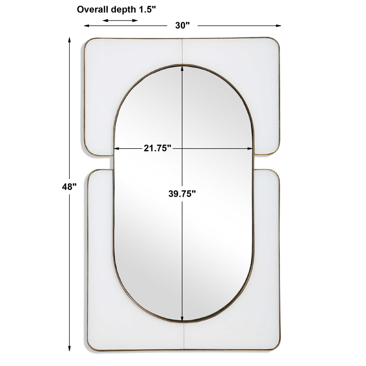 Embrace Oval Mirror – White