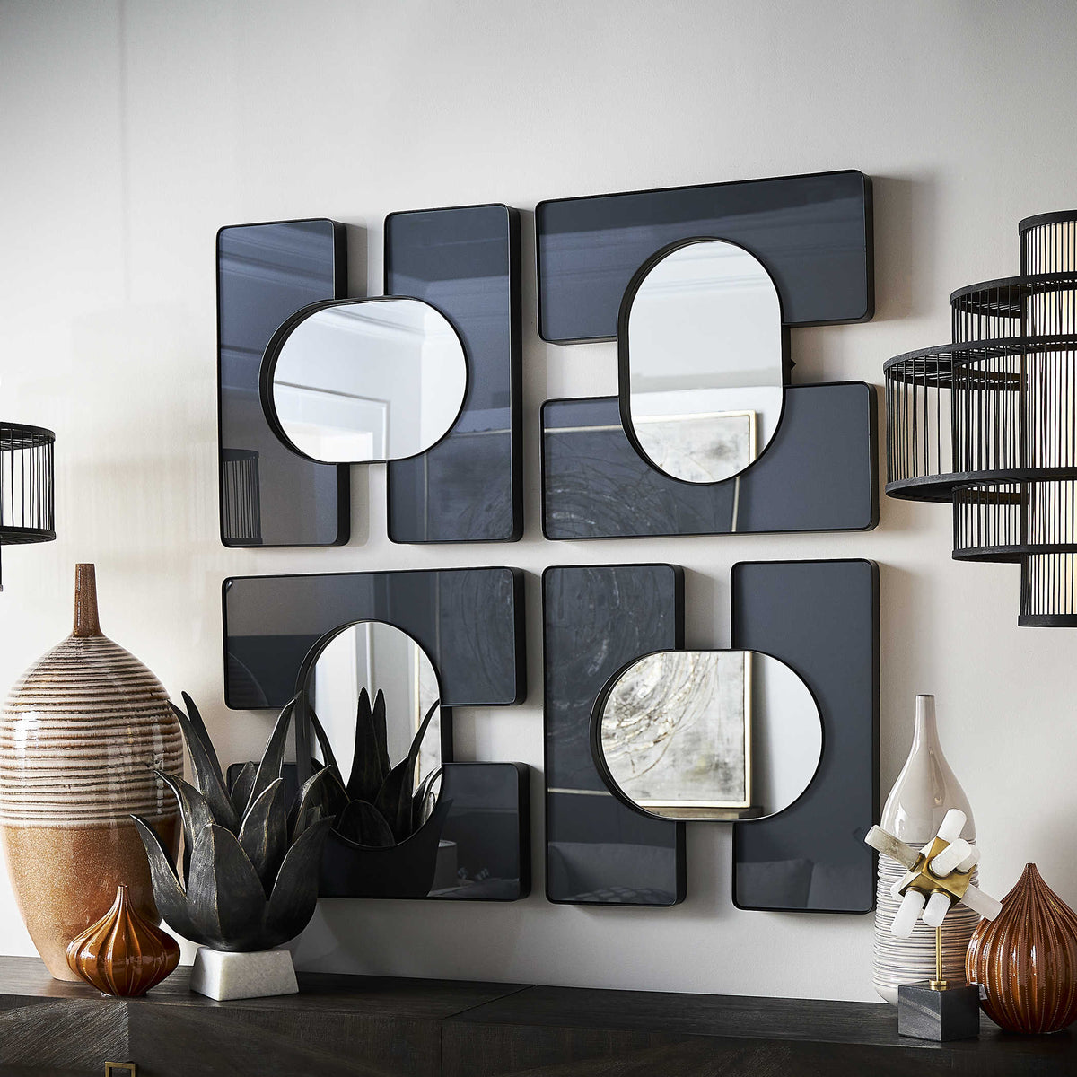 Embrace Square Mirror – Smoke