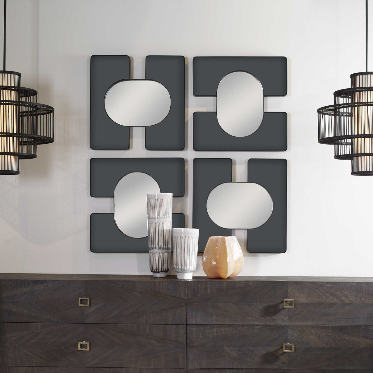 Embrace Square Mirror – Smoke