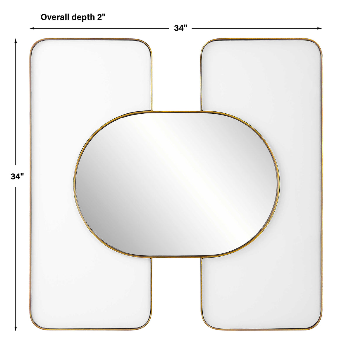 Embrace Large Square Mirror – White