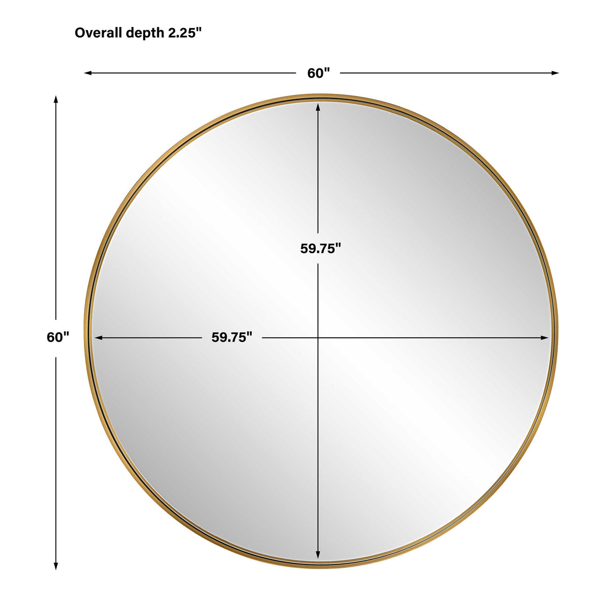 Padria Round Mirror – 152cm Brass
