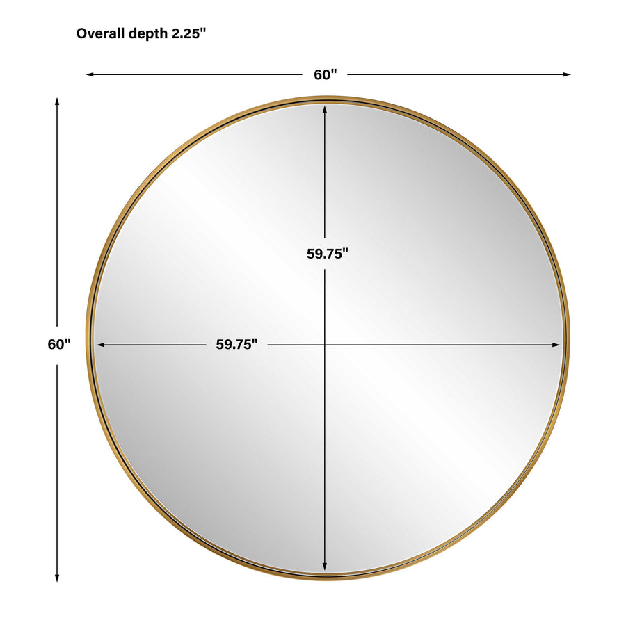 Padria Round Mirror – 152cm Brass
