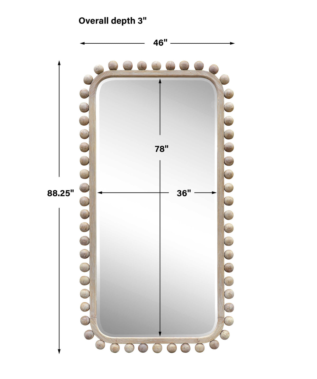 Brianza Mirror – Natural 117 x 224cm
