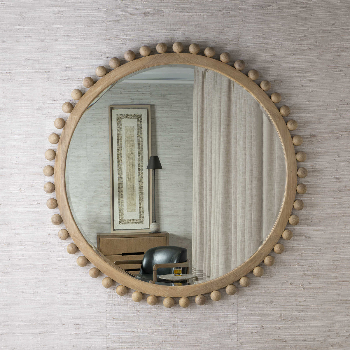 Brianza Round Mirror – Natural 183cm