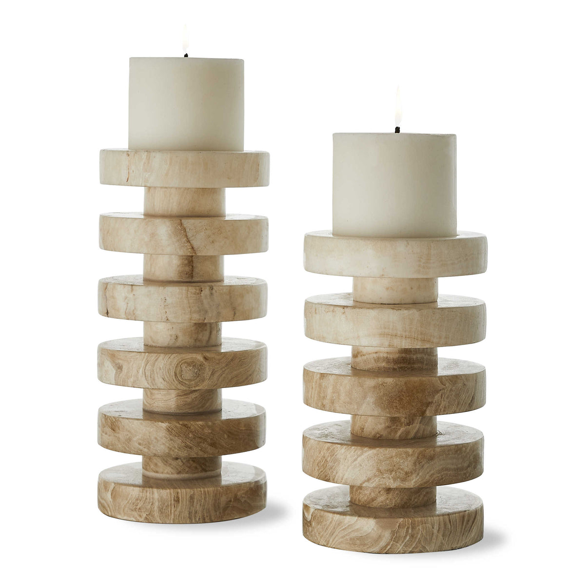 Emora Pillar Candleholders – Set of 2