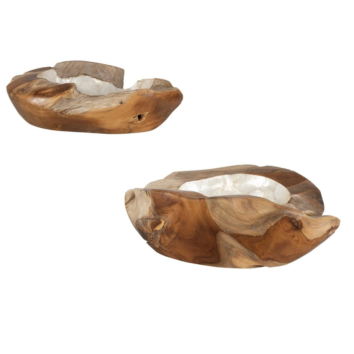 Pearl Basin Wooden Bowls – Set of 2