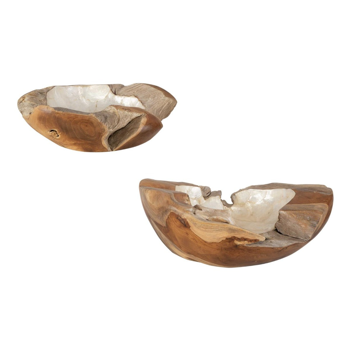 Pearl Basin Wooden Bowls – Set of 2
