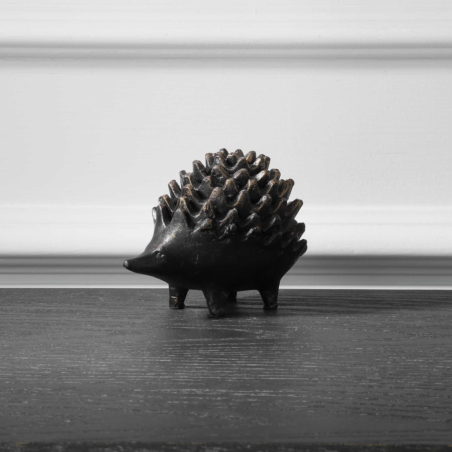 Hedging Your Bet Hedgehog Sculpture – Bronze