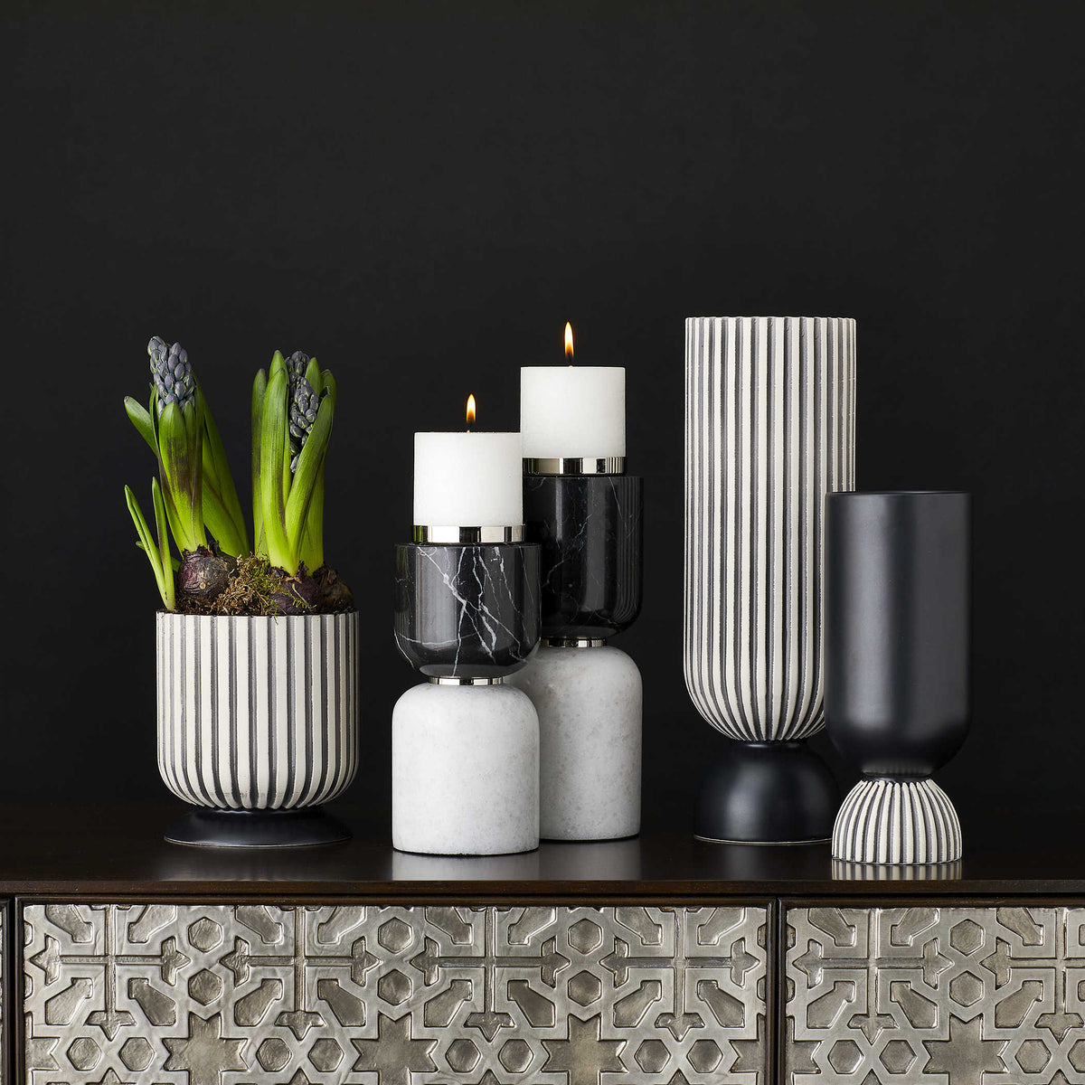 Channeled Vases – Set of 2