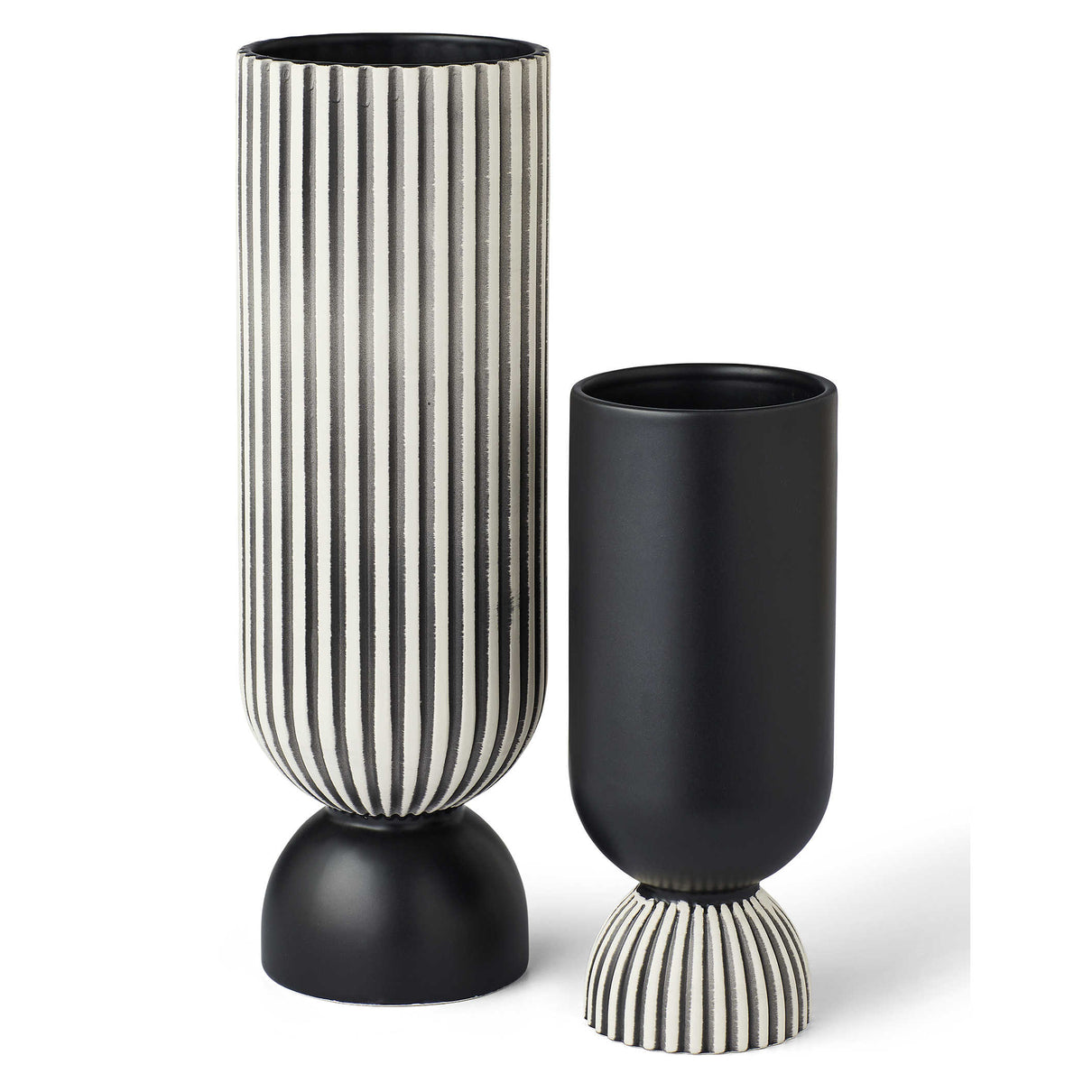 Channeled Vases – Set of 2