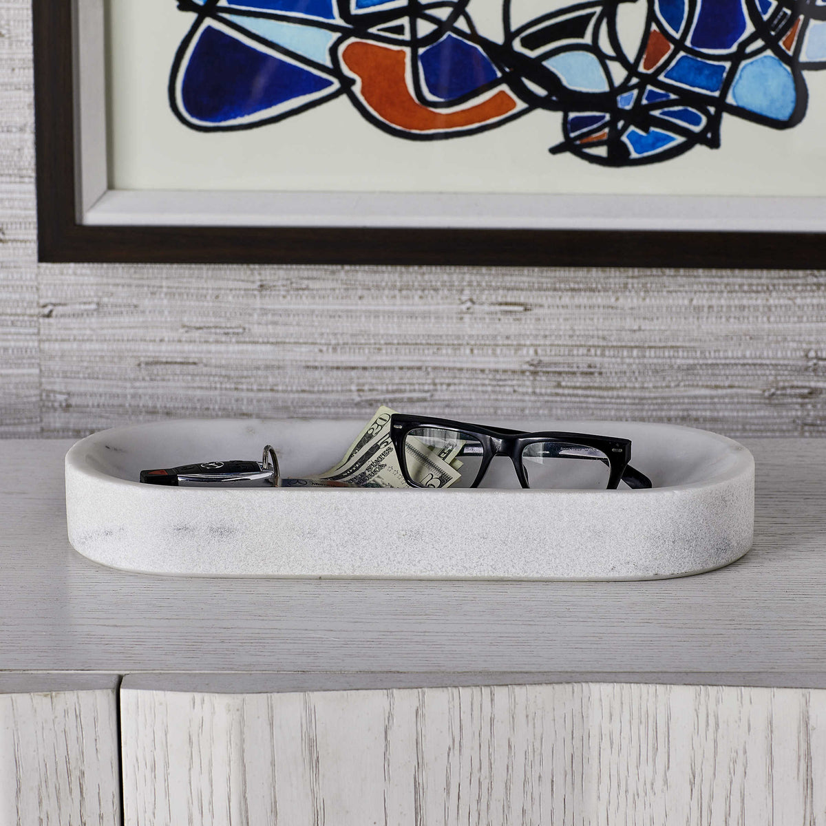 Big Pill Bowl/Tray – White Marble